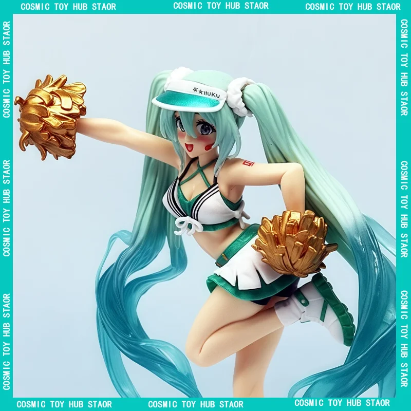 

19cm Q Cheerleader First Voice Manual Collection Cartoon Anime Beautiful Girl Chassis Desktop Cake Desktop Decoration Doll Gift