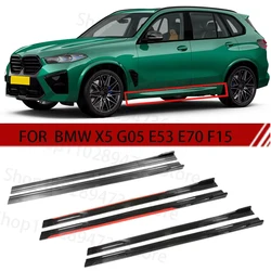 FOR BMW X5 G05 E53 E70 F15 2M Car Side Skirt Extension Plate Lip Separator Bumper 2.18M Racing Side Spoiler