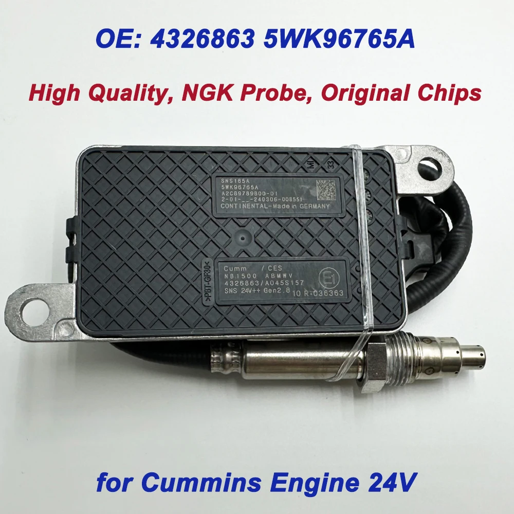 High Quality Chips for NGK Probe 5WK96765A 4326863 Nitrogen Oxygen NOX Sensor for Cummins Truck Engine 5WK96765B A2C95913000-01