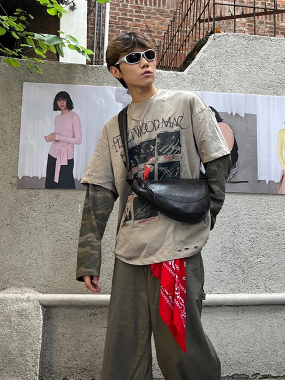 Unisex  Tote Bag Ins Armpit Shoulder Crossbody Bag Street Style Japanese Trend Moon Shape PU Leather  Color