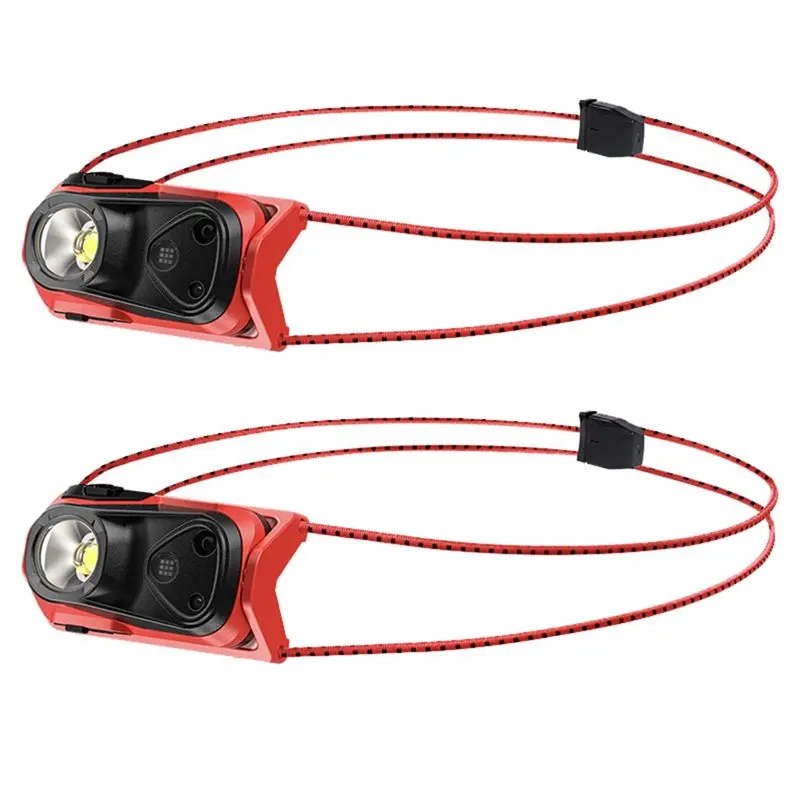 A27F-Intelligent Led Sensing Headlight Outdoor 2Pcs Mini Portable Night Fishing Light Integrated Motion Detection Sensor
