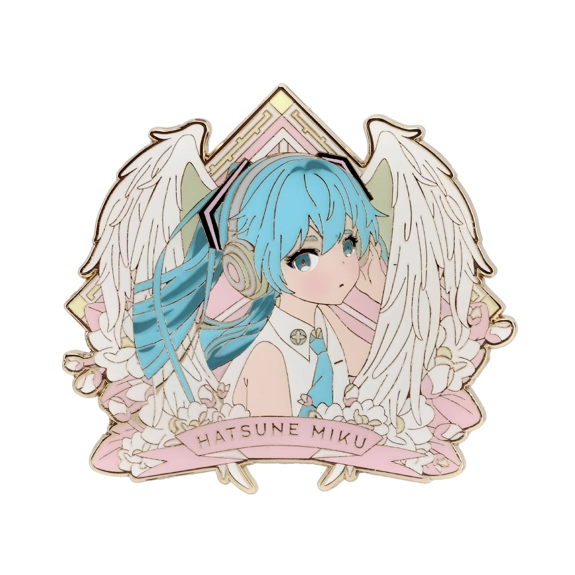 Hatsune Miku Metal Badge Imitation Enamel Metal Brooch Japanese Anime Cute Accessory Badge