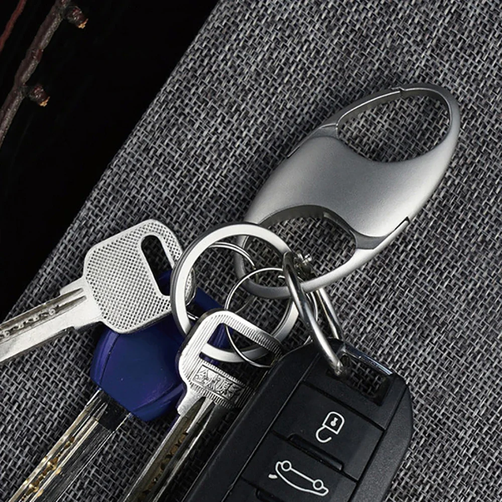 316L Stainless Steel Keychain Men Key Chain Car Key Ring Holder Durable Classic Outdoor Bag Charm EDC Accessories Gift for Daddy