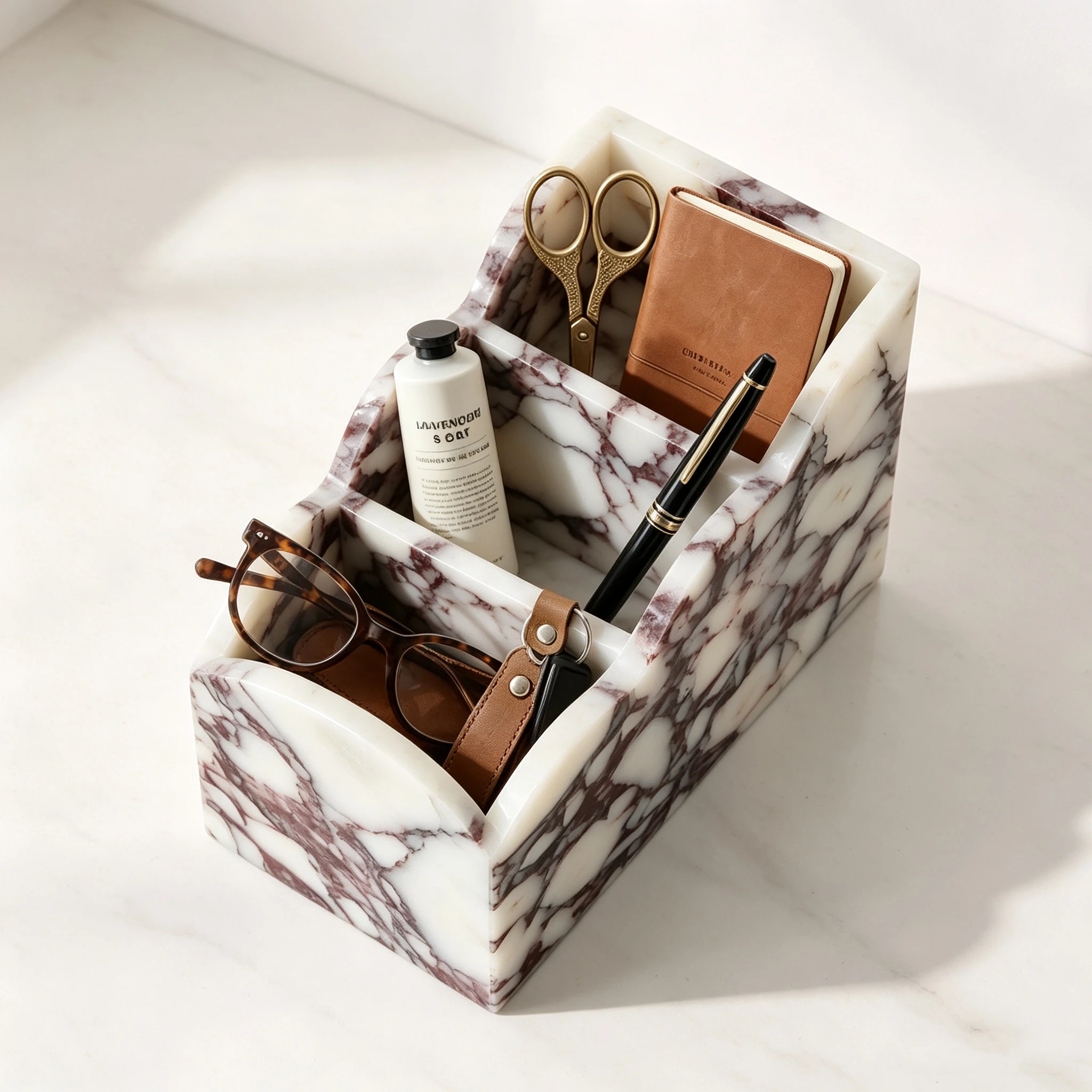 Calacatta Viola Marble 3-Compa - Luxury Skincare Tools 评论和价格
