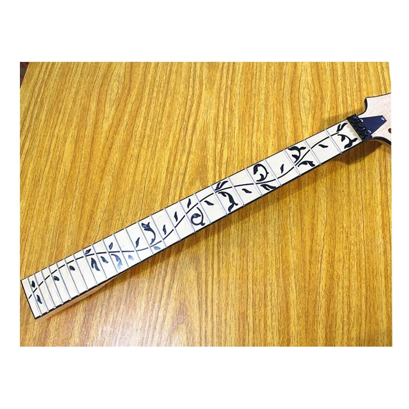 

24Frets Reverse Headstock Right Hand Maple Electric Guitar Neck Fingerboard Inlay Black Tree Of Lifes Accessories Parts