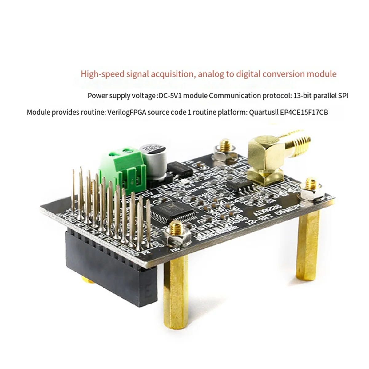 AD9226 High Speed ADC Module Signal Acquisition Analog to Digital Conversion PCB 65M Sampling FPGA Development Board