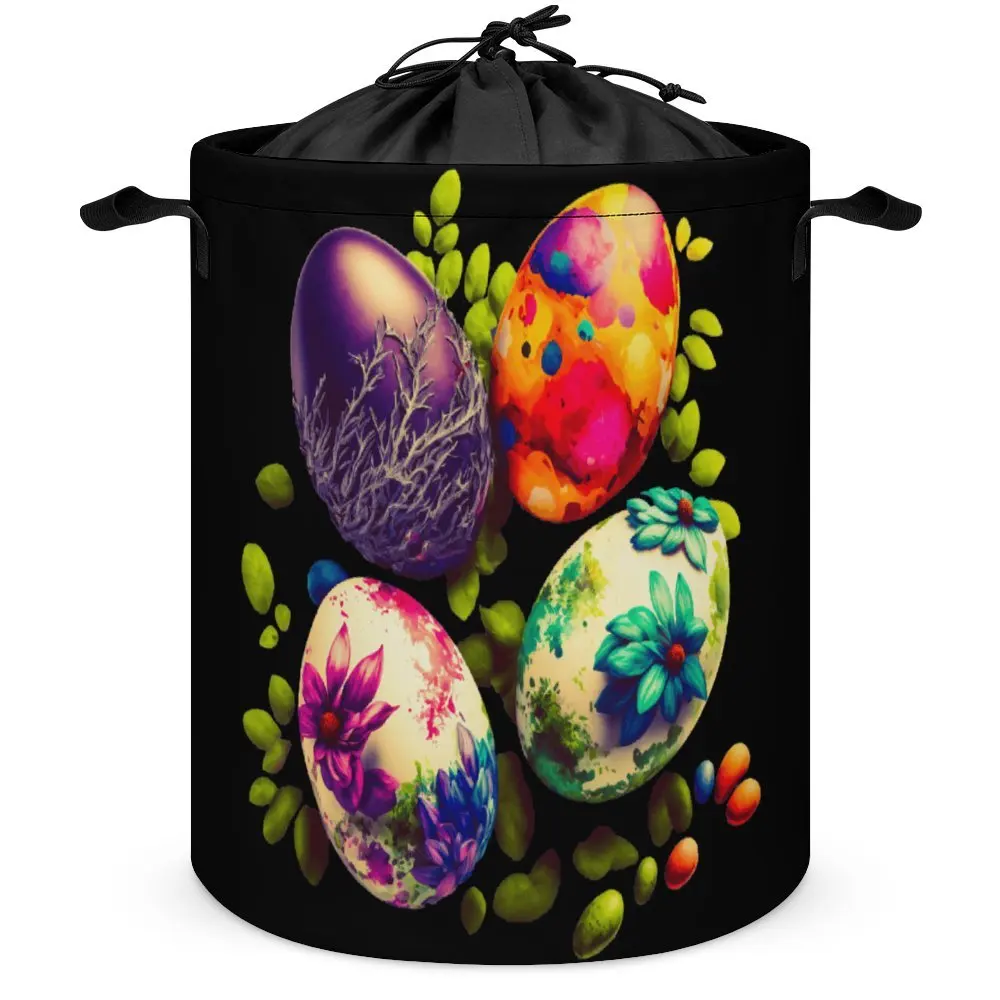 Storage Tank Easter Eggs Unisex Tri-Blend Spreadshirt Laundry Basket Large Capacity Convenient Craft Room Storage Classic Storag