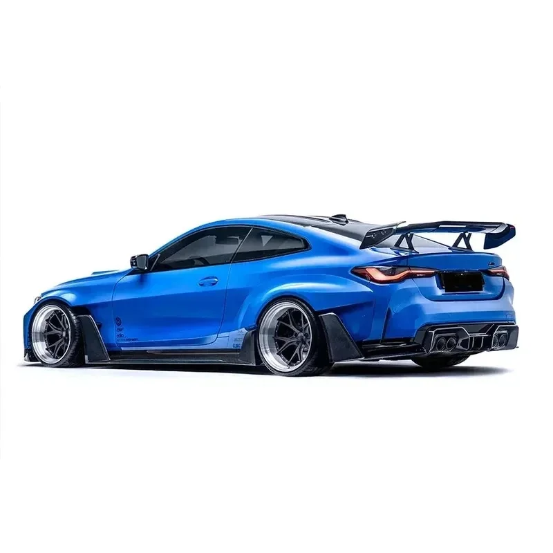 Carbon Fiber Rear Bumper Spoiler with Diffuser Lip Body Kit 2