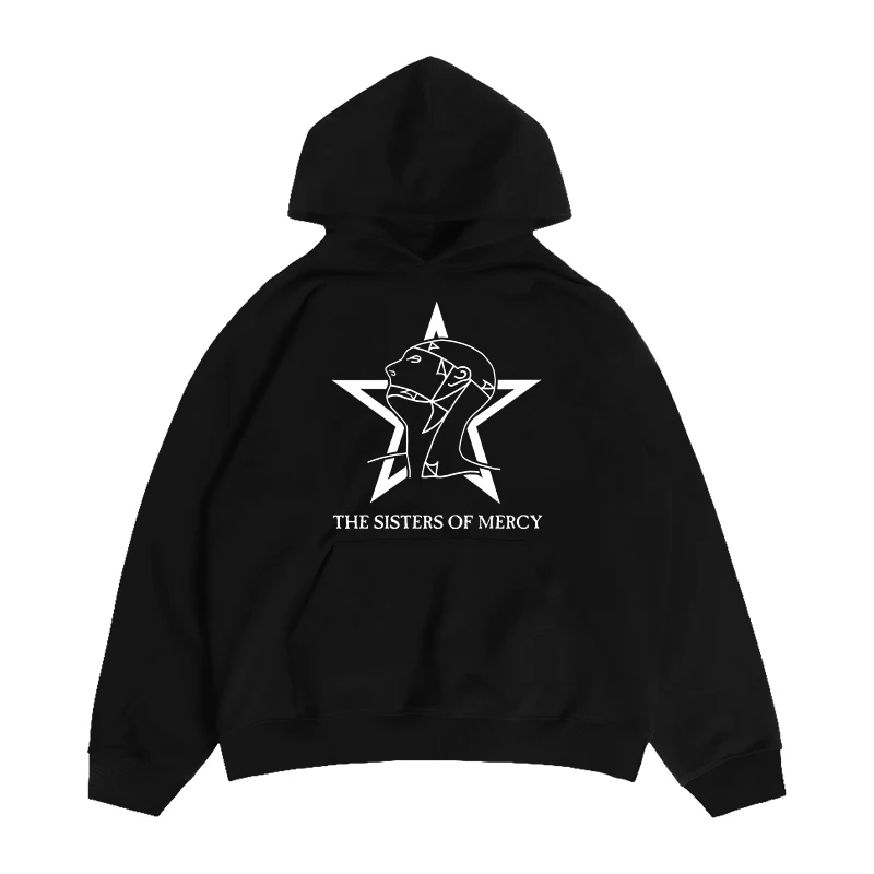 

THE SISTERS OF MERCY Rock Band Hoodie, A Niche High Street Streetwear Brand, A Laid-back Round-neck Hoodie