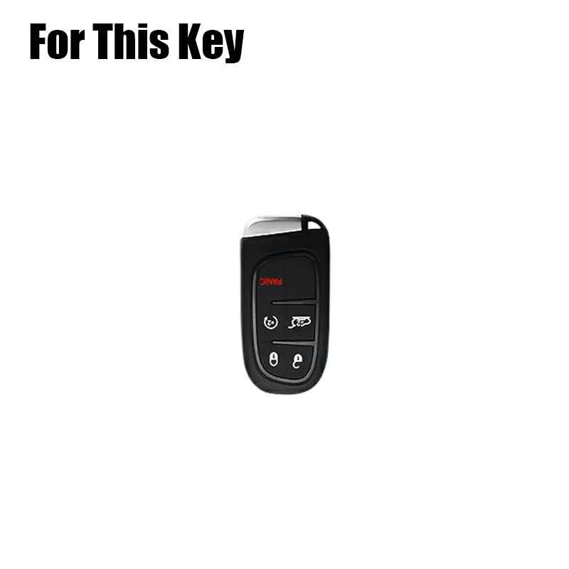 Zinc Alloy Leather Car Key Fob Case Cover For Jeep Grand Cherokee Renegade Compass For Dodge Charger Challenger Dart Durango