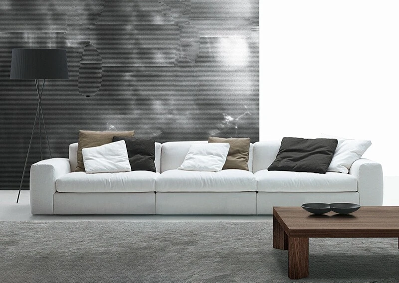 Sofa simple modern size apartment four people corner down sofa