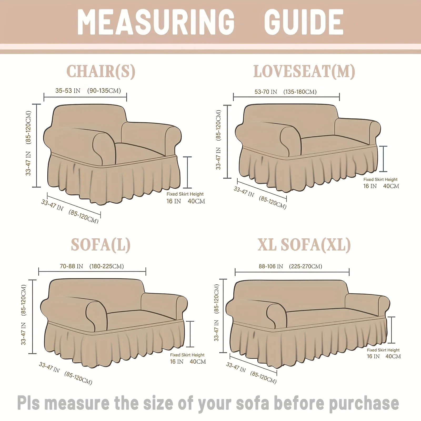 1pc Bubble Gauze Skirt-Style Sofa Cover, Fully Elastic, Protective Cover for Sofas, Integrated Design To Prevent Cat Scratches