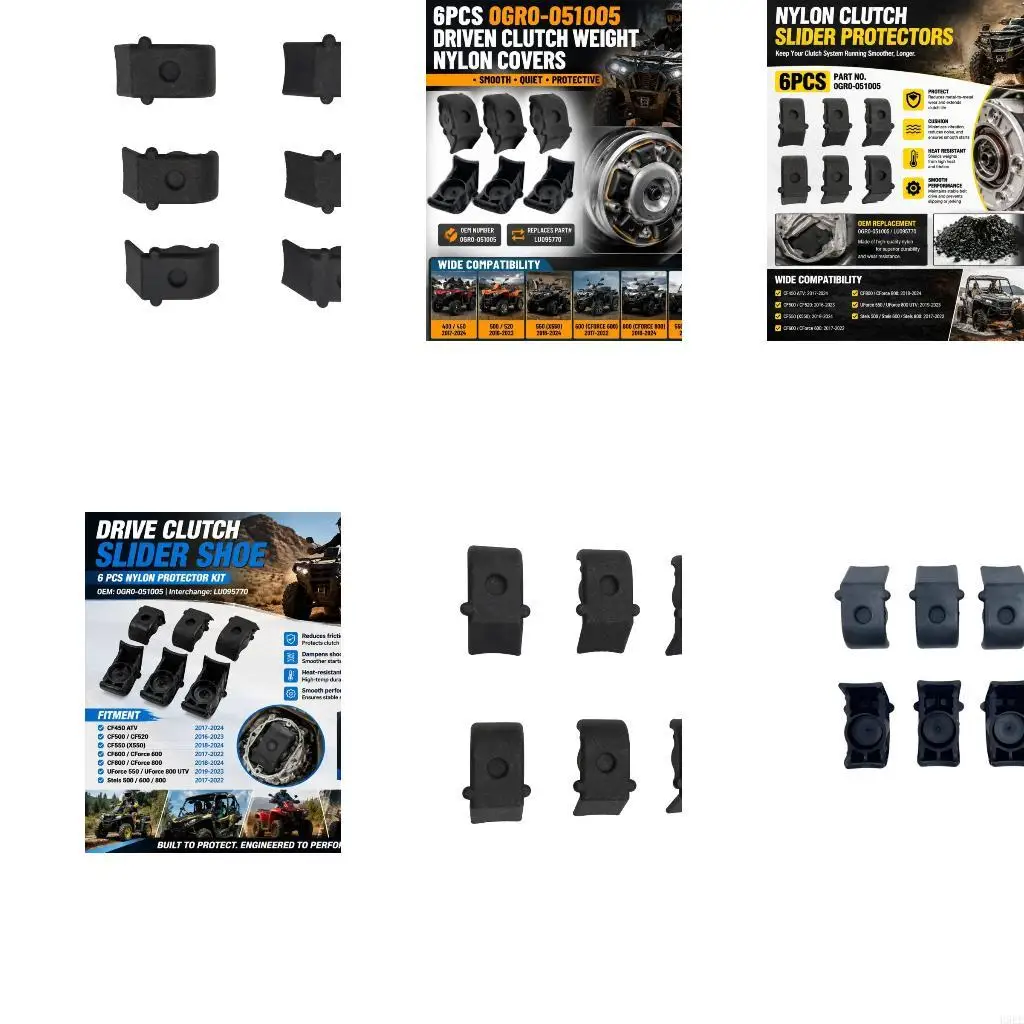 Nylon CVT Drive Pulley Block Protectors, 6-Piece Set for CF450 CF500 CF520 CF550 CF600 CF800 Replacing Worn Covers UTVs H9EE