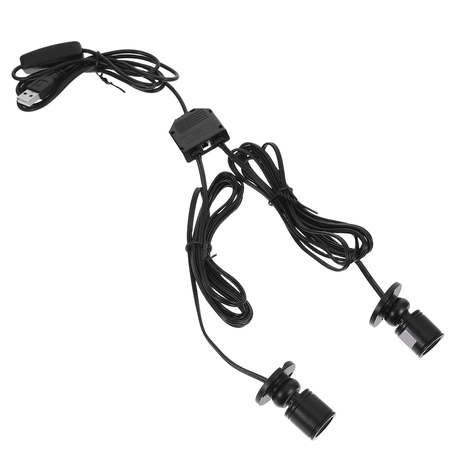 USB LED Mini Jewelry Showcase Spotlight Warm White 3000K Dual Adjustable Head Indoor Accent Light for Display Shelves Cabinets