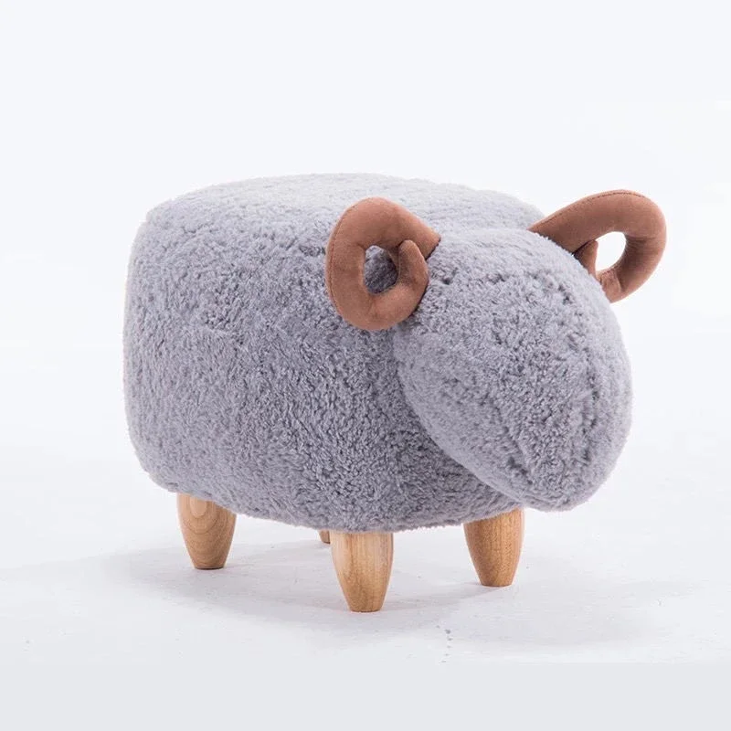 Creative Animal Stool, Cute Lamb Storage Stool for Home Living Room Decoration, Cartoon Children's Stool, Sheep Sofa Stool