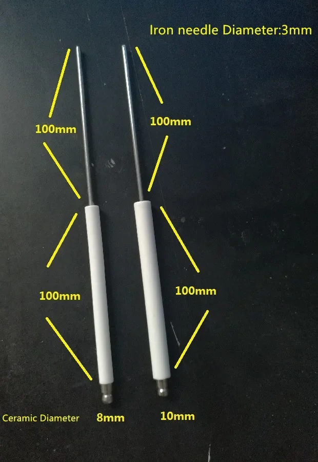 Electrodo de encendido de cerámica largo, barra de encendido de chispas, 8mm, 10mm, 12mm, alta calidad, ne