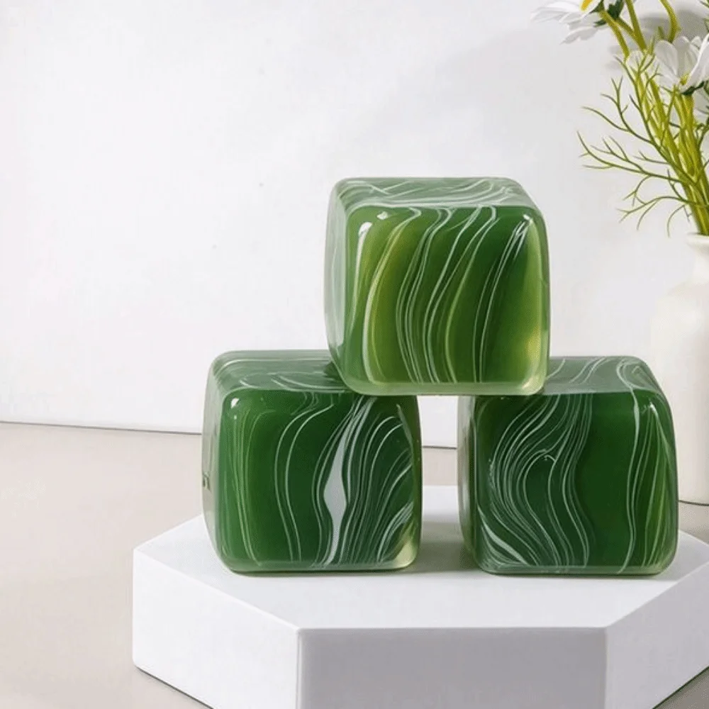 Cube Squeeze Slow Rising Ice Cube Squishy Transparent Soft TPR Ice Cube Fidget Square Colorful Sensory Fidget Adults Use