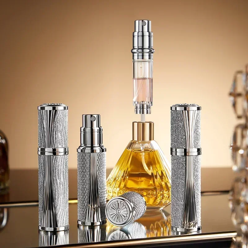 5ml atomizador de perfume de couro para viagens portátil recipiente de cosméticos líquidos mini vazio perfume recarregável spray garrafa névoa fina