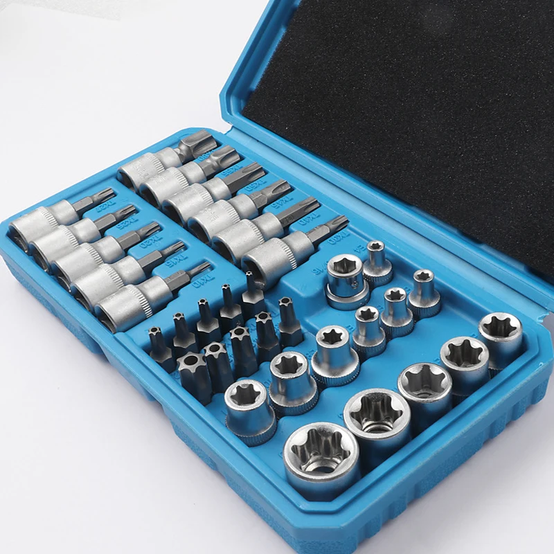 Professional Drive Drill Imperial System Tools Kit Durable Impact Socket Set Hex Bit Socket Set Sturdy Allen Key Sockets