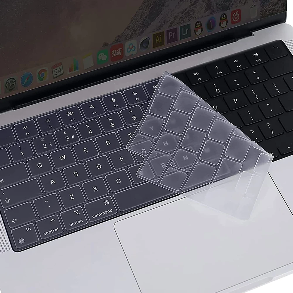 Compatible Keyboard Cover for 2022 MacBook Air 13.6 M2 A2681/2021 2023 MacBook Pro14 16 M1 A2442 A2485 A2779 A2780 with Touch ID