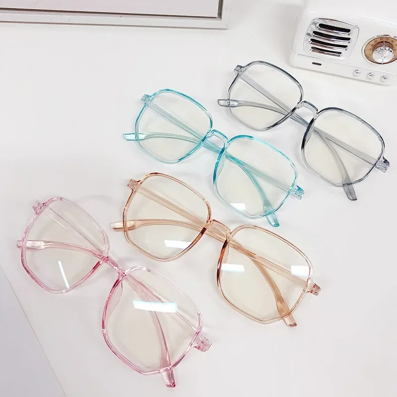 Lekkie Oprawki Okularów Anty-Blue Transparentne Okulary Optyczne Damskie Męskie Kwadratowe Okulary Blokujące Światło Okulary Korekcyjne