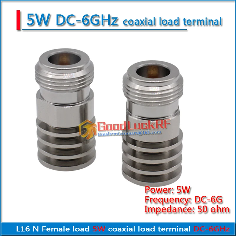 50 ohm N Male Female Plug Connector 5W Termination DUMMY Load DC-3GHz Nickel Plated Brass RF Coaxial Adapters