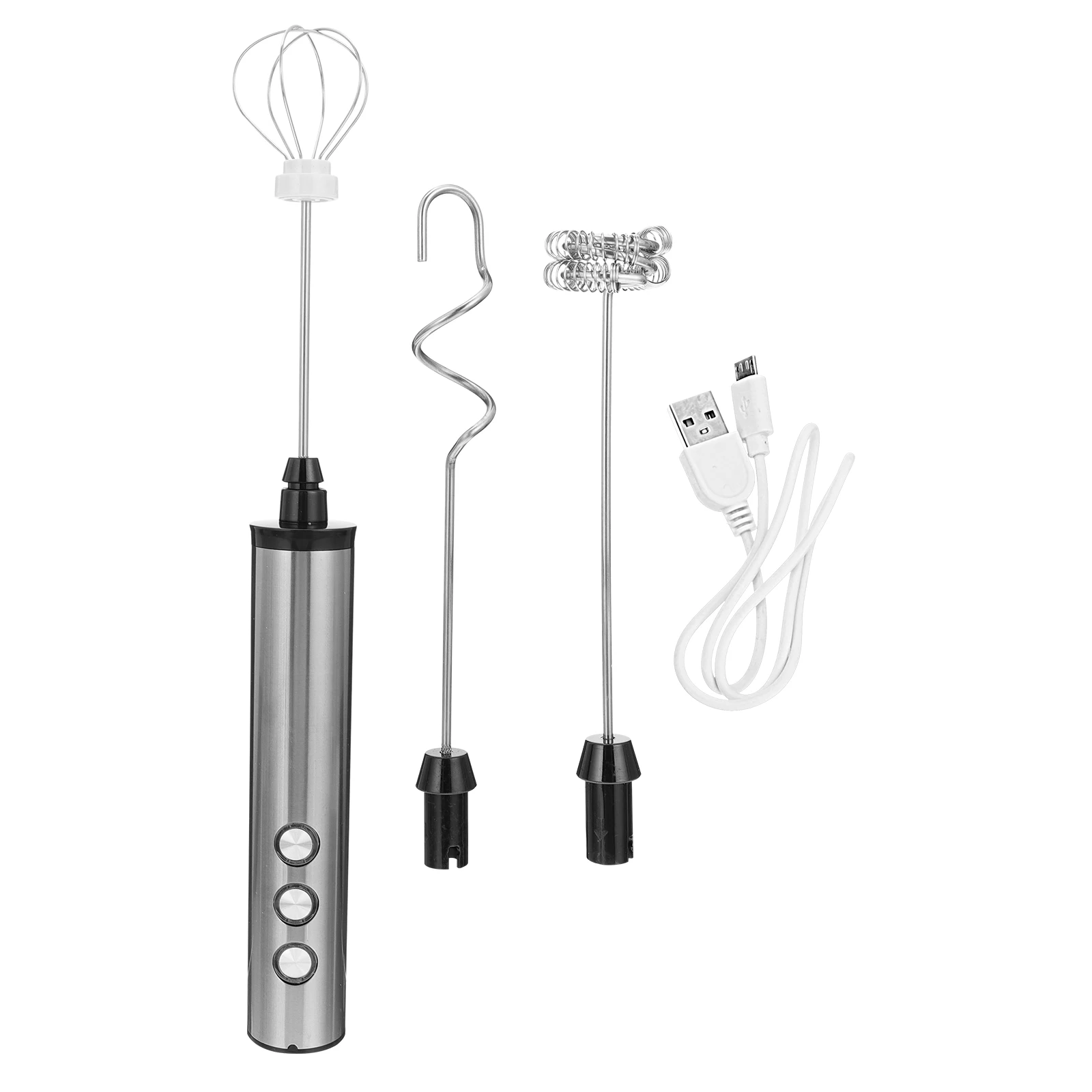 

1Set Electric Handheld Milk Frother 3- Mixer Portable Egg Beater Kitchen Stirrer Foamer Milk Frother