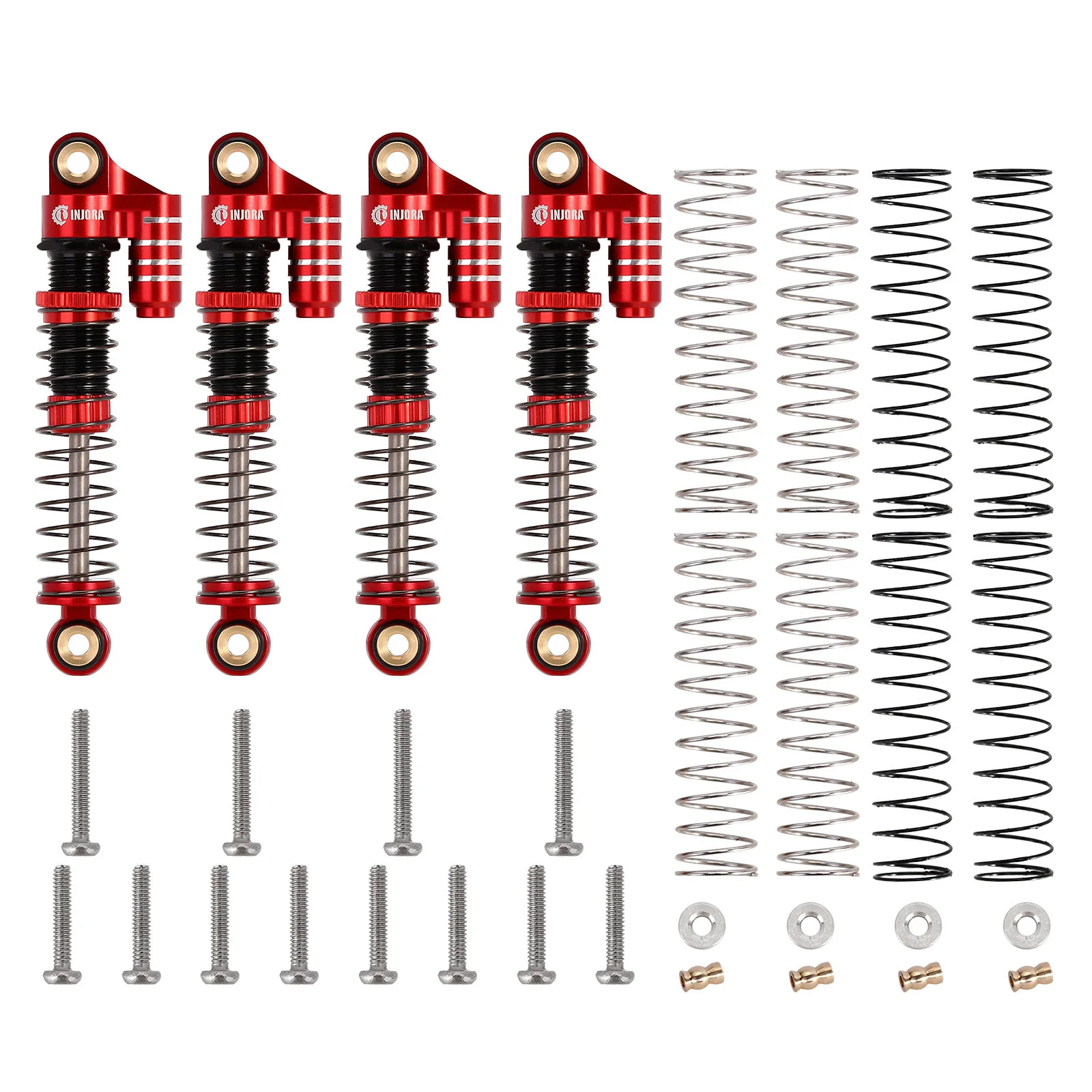 INJORA 45mm Aluminium Schroefdraad Schokdemper Olie Demper voor 1/24 RC Crawler FMS FCX24 FCX18 Upgrade