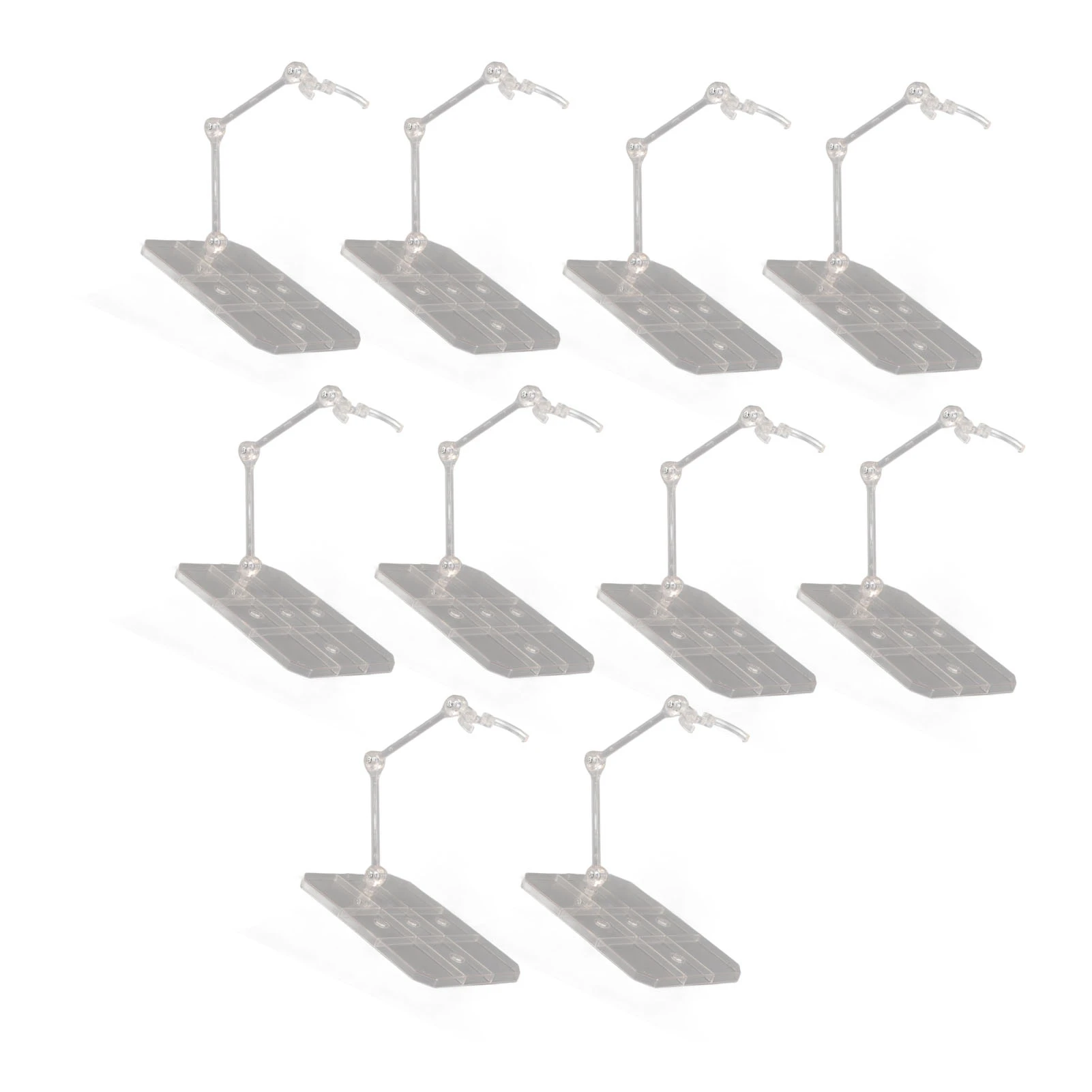 10 Sets Action Figure Stand Transparent Acrylic Anime Figure Display Stand Support Holder Base Figure Display Stand