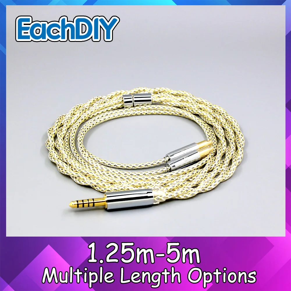 

TypeS 23AWG Litz Shielding Silver OCC Earphone Cable For Audio Technica 770H 990H ATH-ADX5000 ATH-MSR7b A2DC Headphone LN008919
