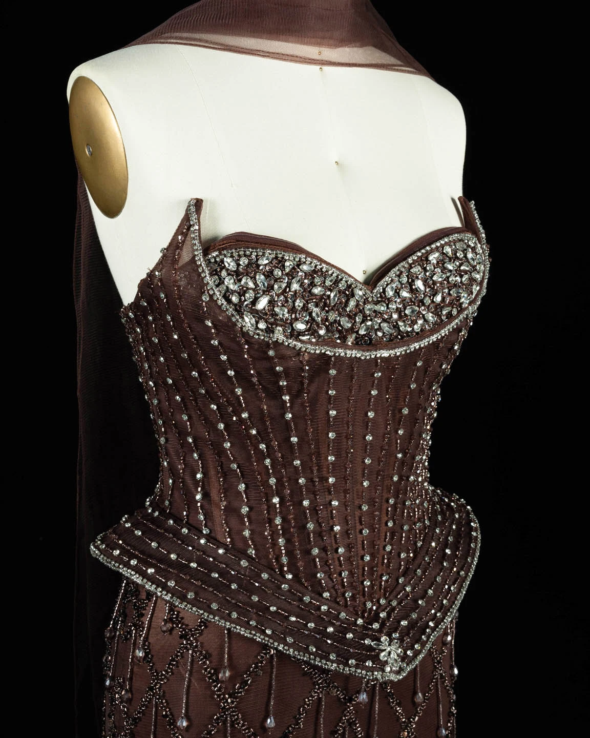 Sharon Said Abendkleid Luxuriöses Meerjungfrauenkleid mit Herzausschnitt, Tüll, Kristallkorsett, Dubai, formelle Party, Hochzeitsgast, Kleider SS118, Maßanfertigung – Detail 35