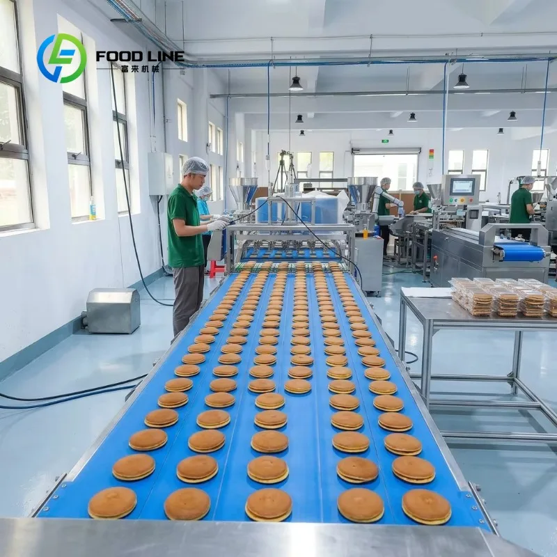 Custom Full Set Dorayaki Production System Japanese Stuffed Pancake Maker Stainless Steel For Industrial Snack Mass Production