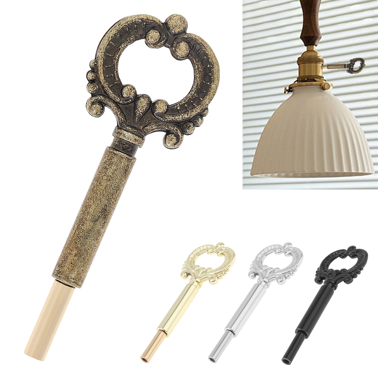 Lamp Switch Turn Knobs Fan and Light Socket On/Off Replacement Knob Keys with Extension Lighting Accessories