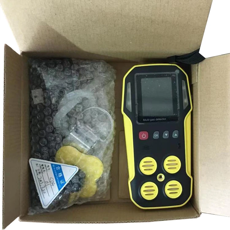 Handheld pumping type up to 5 gas analyzer NO2 NH3 CH4 H2S CO O2 N2 LEL portable multi gas monitor detector