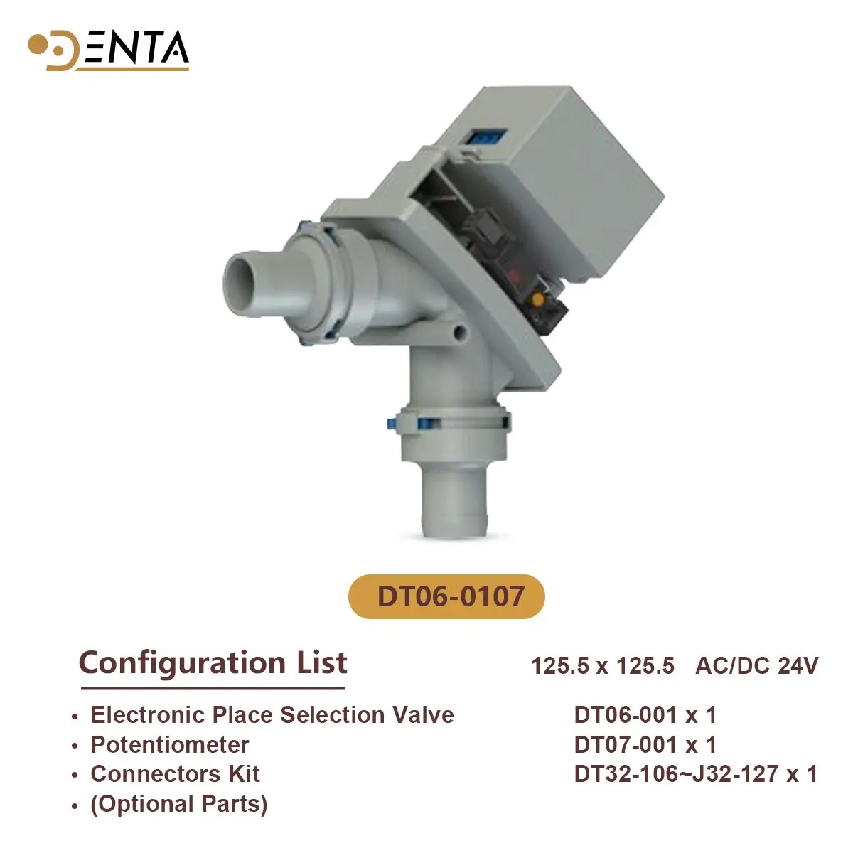 Universal Electric Dental Selection Valve without Control Box Diaphragm Position Valve Fit for Major Dental Chair Unit Brands view 3