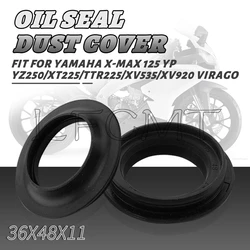 36x48x11 36 48 Motorcycle Front Fork Oil Seal Dust Cover Fit for Yamaha X-MAX 125 YP YZ250 XT225 TTR225 TT225 XV535 XV920 Virago