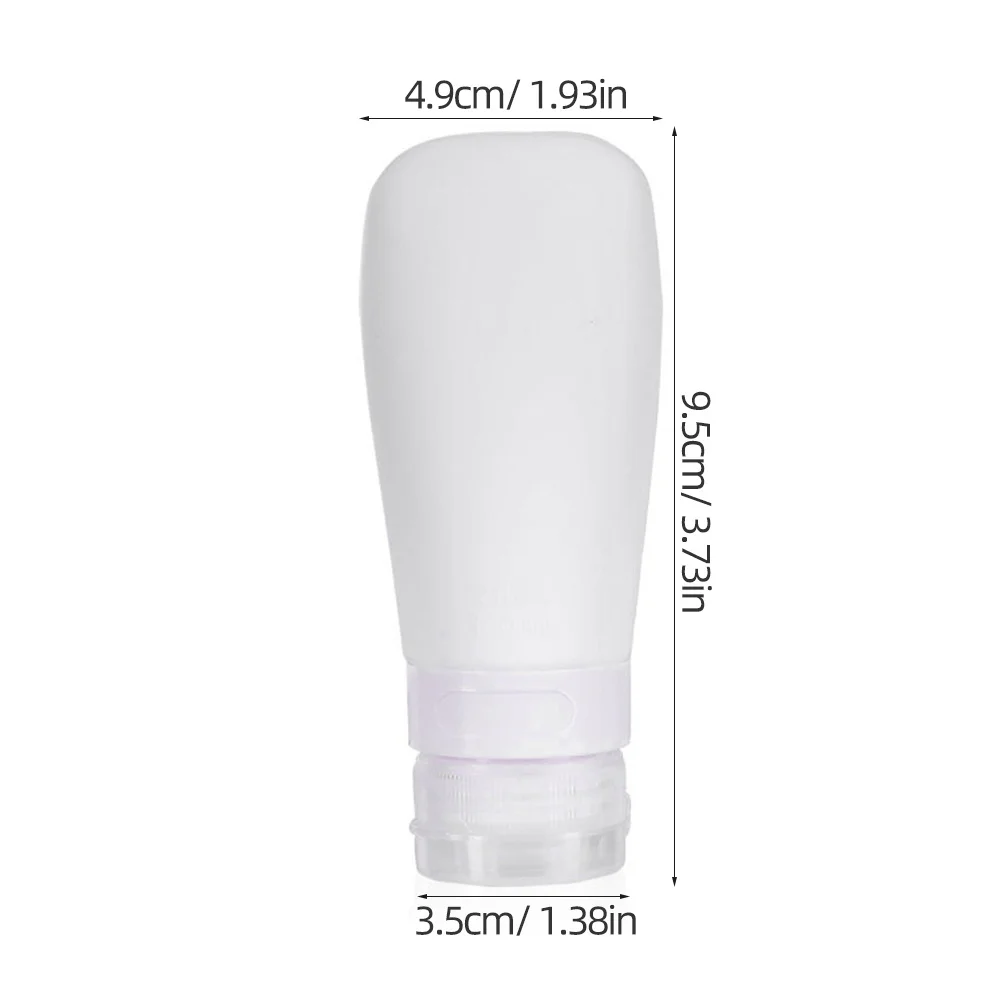 4 قطع 60 مل من زجاجات السفر المصنوعة من السيليكون المقاومة للتسرب والتخزين المحمول للشامبو المقاوم للماء والمتين وخفيف الوزن