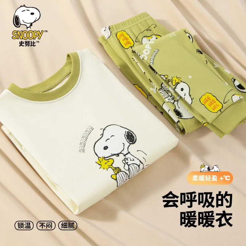 

Snoopy Children's Underwear Set 2024 Autumn New Children's Pajamas Boys Autumn Clothes Autumn Pants Fashion Kawaii Home Clothing