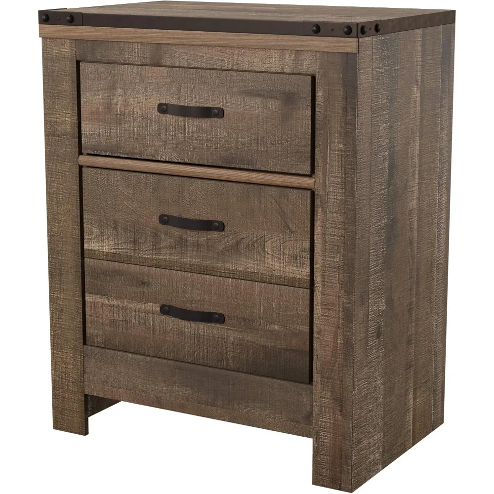 Two-Drawer Nightstand with USB Charging Ports, 29.65