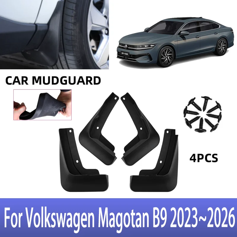 

Крылья для автомобильных шин для VW Volkswagen Magotan B9 2023 ~ 2026, переднее и заднее колесо, износостойкое крыло, брызговик, аксессуары для брызговиков