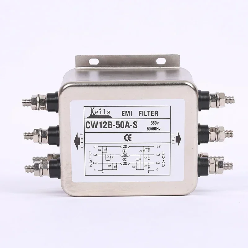 

IN stock Power Filter Three-phase 380V Anti-interference Filter CW12B-60A-S Purification CW12B-40A
