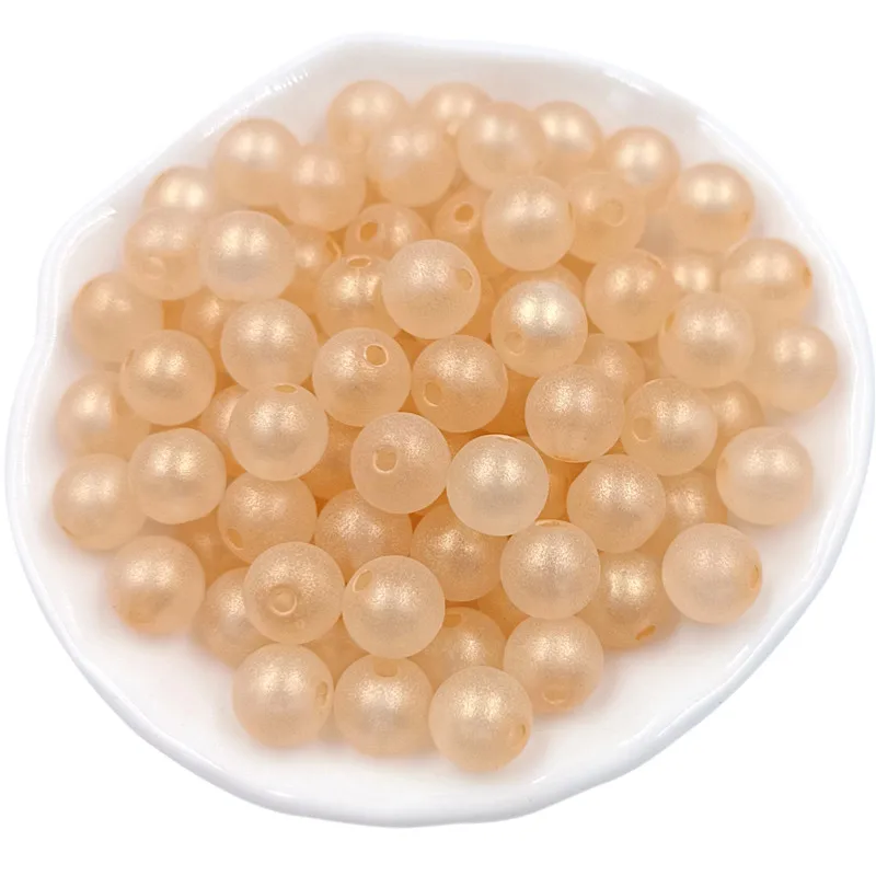 8-10mm 30pcs Pearlescent Candy Colored Acrylic Beads DIY Jewelry Accessories For Bracelet Earring Making