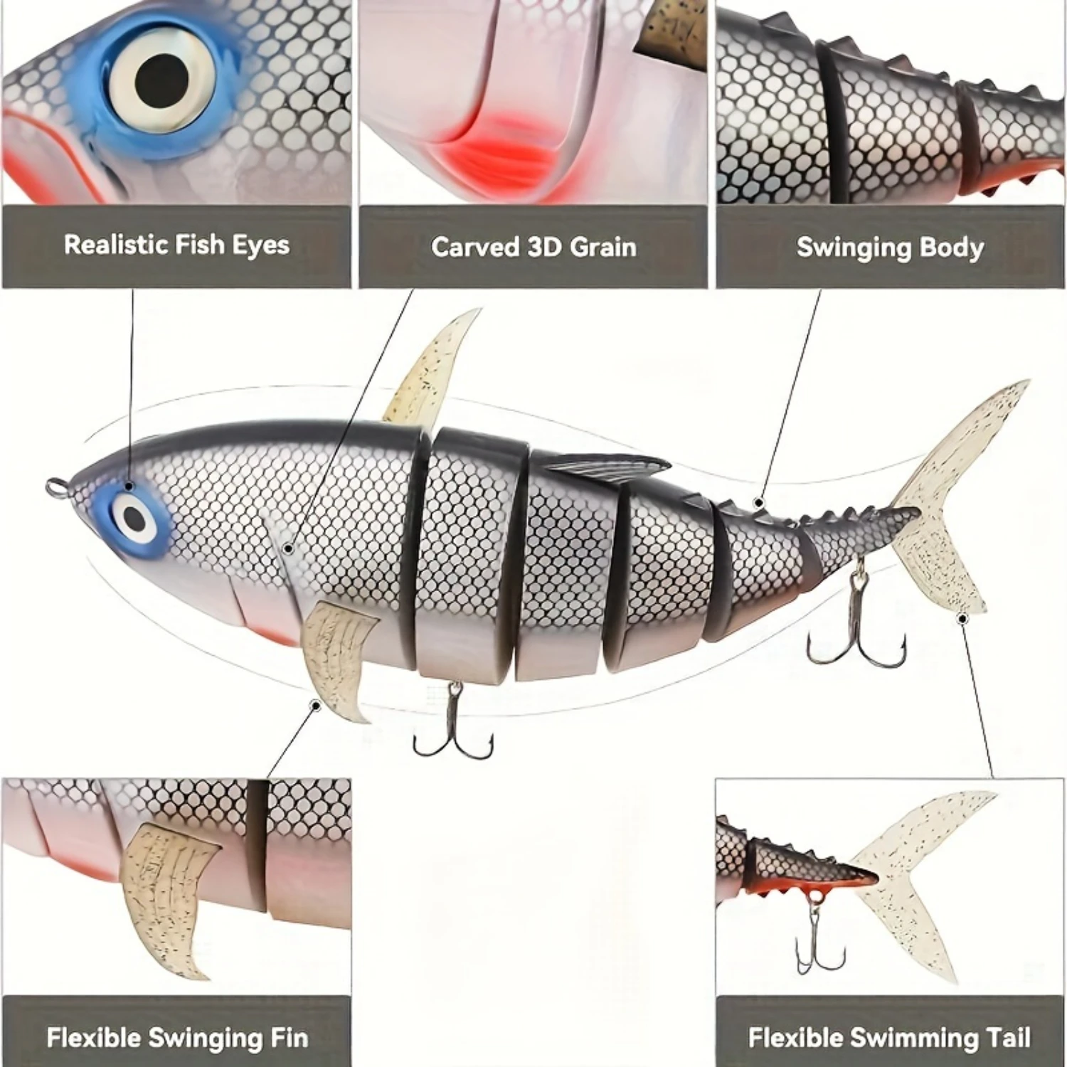 Booms Fishing Pro Topwater Lure Kit - 1 แพ็คสําหรับเบส, ปลาเทราท์และทูน่า - พรีเมี่ยม, ทนทาน, การกระทําที่สมจริง - เหมาะสําหรับน้ําจืด