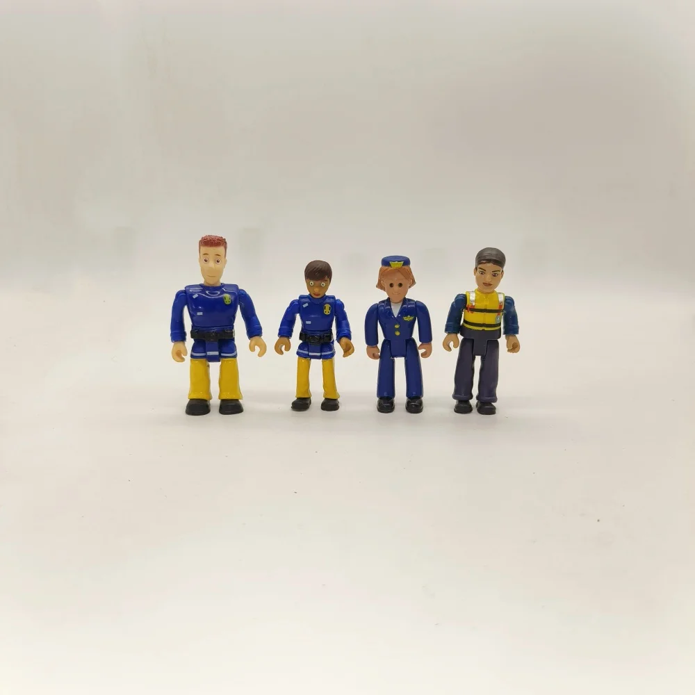 5/8pcs/Set Fireman Sam Figures Toys Joint Movable Anime Fire Woman Action Figuras Dolls for Kids Birthday Xmax Gift