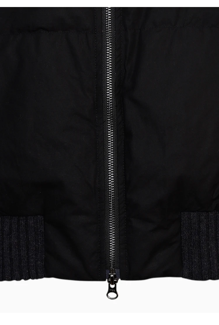 BC835 Weiße Gänsedaunenjacke mit großem Revers, warm, mit Reißverschluss, langärmelig, 100% Kaschmir, warmer Mantel – Detail 17