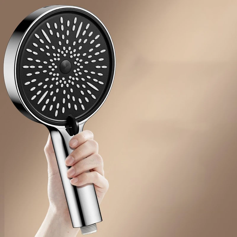 6 Modes Adjustable Shower Head with Powerful Flow Portable High Pressure Shower Head Big Panel Spray Bathroom Accessories