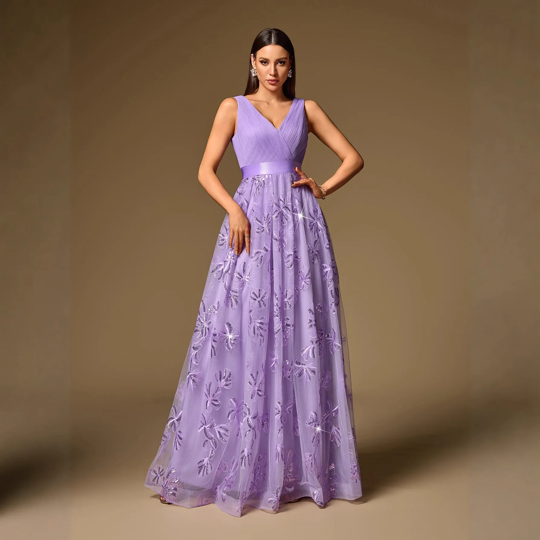 

Вечернее платье Wedding Par Dres Торжественное платье Ne Hanging Sle Шелковая ткань со средней талией для Par Ocns