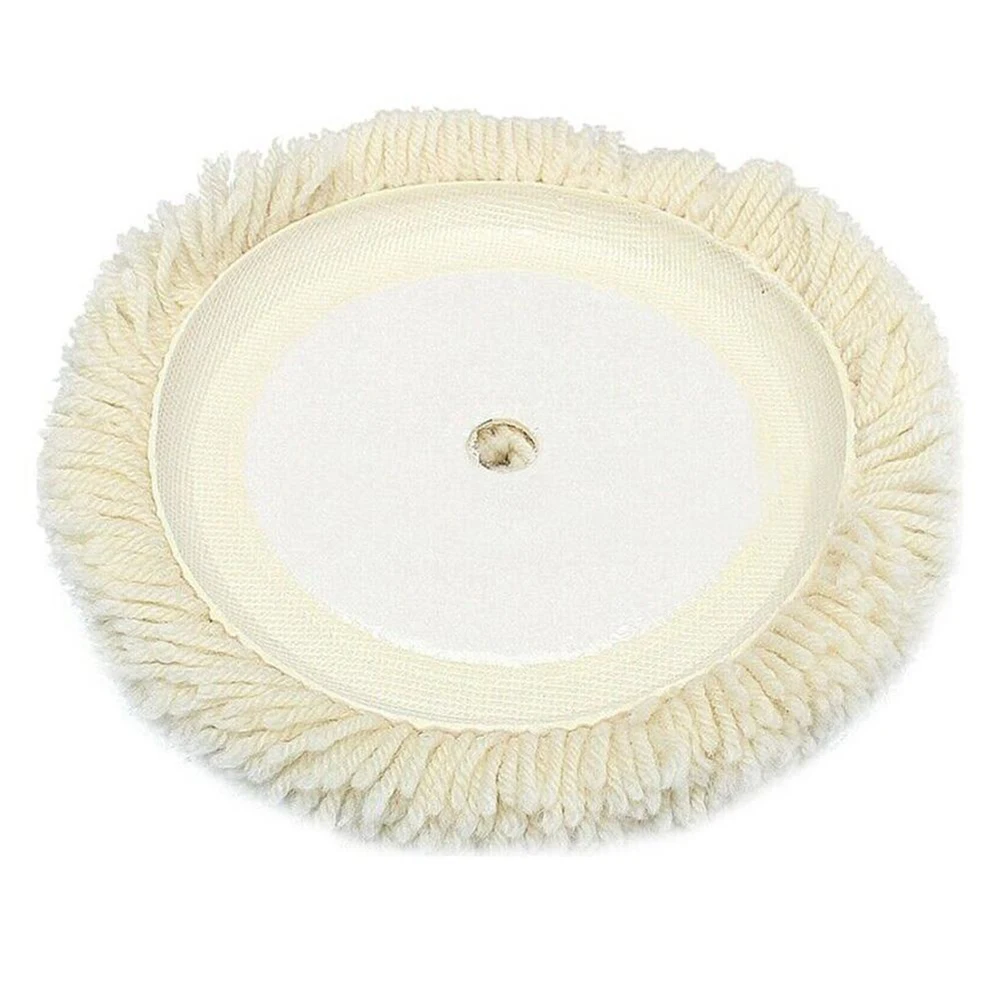 1PC 180mm 7inch Wool Polishing Pad Grinding Polishing Bonnet Pad Soft Wool Clean Furniture Auto Paint Care Polisher Pads