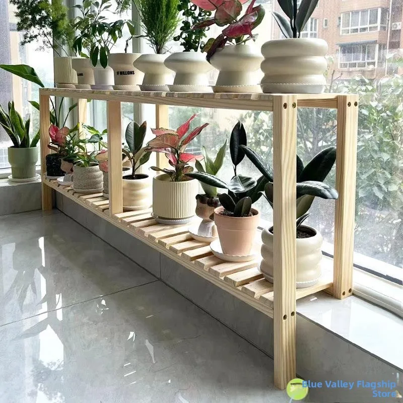 

Новая китайская напольная подставка для растений на балкон, из дерева, для овощей и цветов, декор для дома, аксессуар, украшение для пола