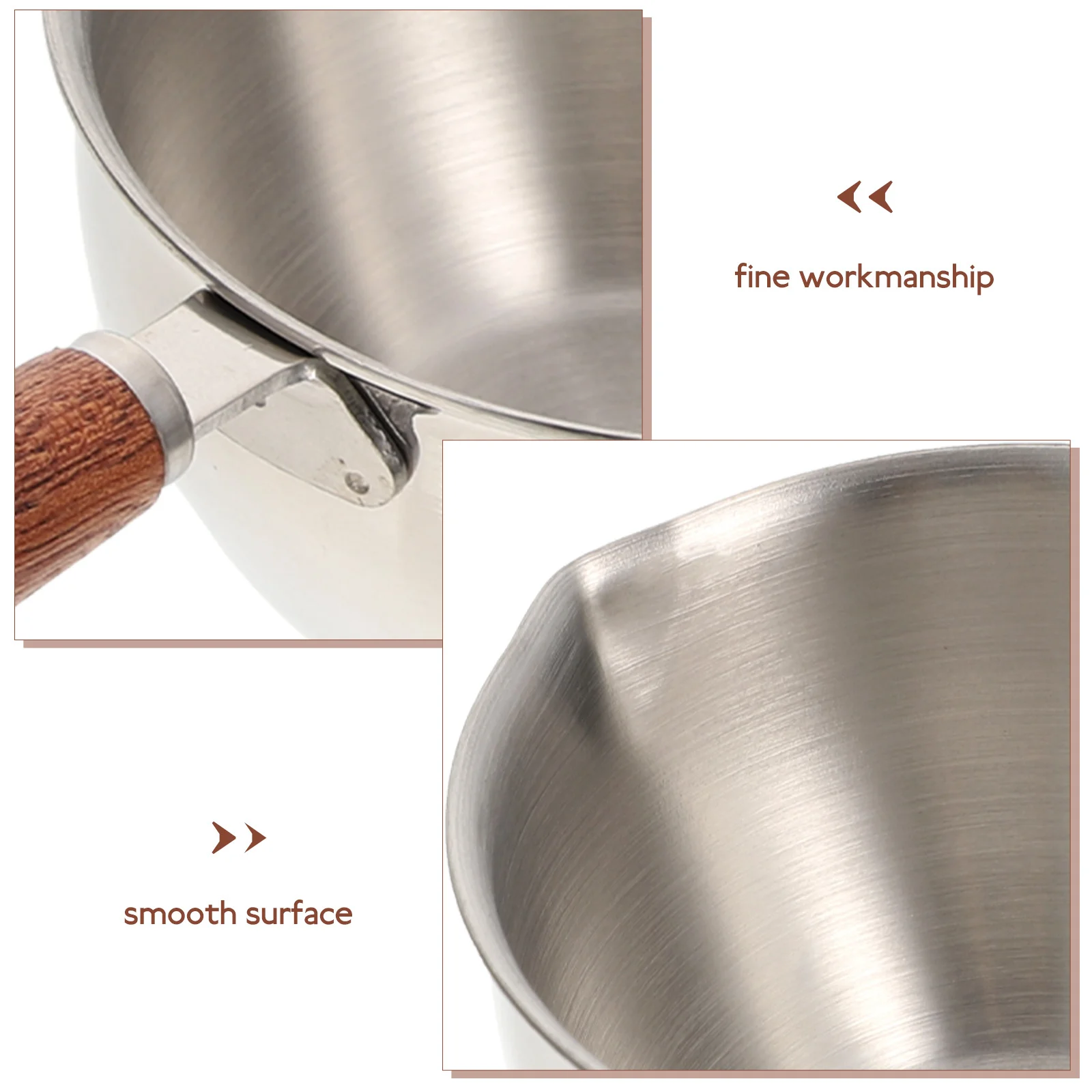 

Stainless Steel Oil Pot Lightweight Portable Sauce Pan With Pour Spout For Kitchen Cooking Boiling Milk Reusable Non Stick Small